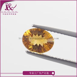 厂家直销天然黄水晶蛋形宝石 6-8mm千禧工工艺，适用于首饰加工与镶嵌
